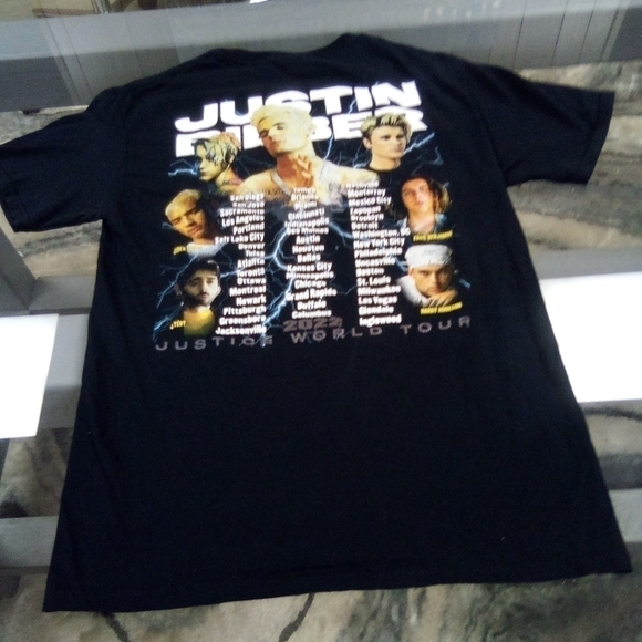 Women's Justin Bieber Justice World Tour 2022 Concert T Shirt Size Small S Music - Picture 3 of 4